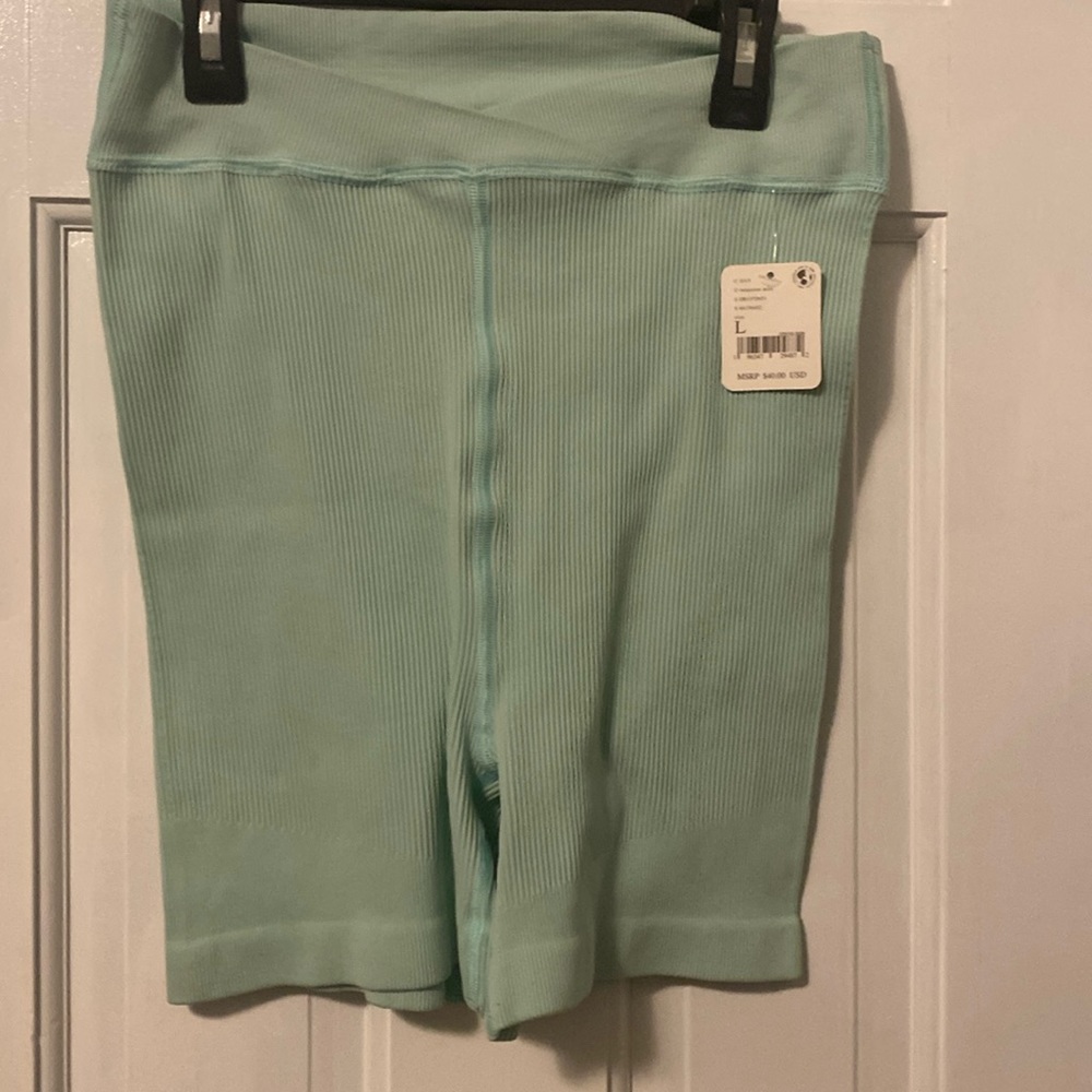 NWT green biker shorts